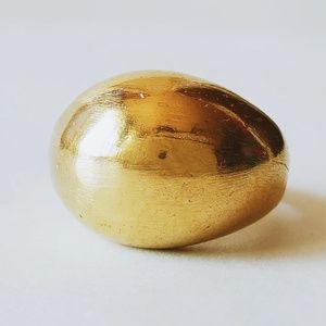 Gold brass dome ring size 9